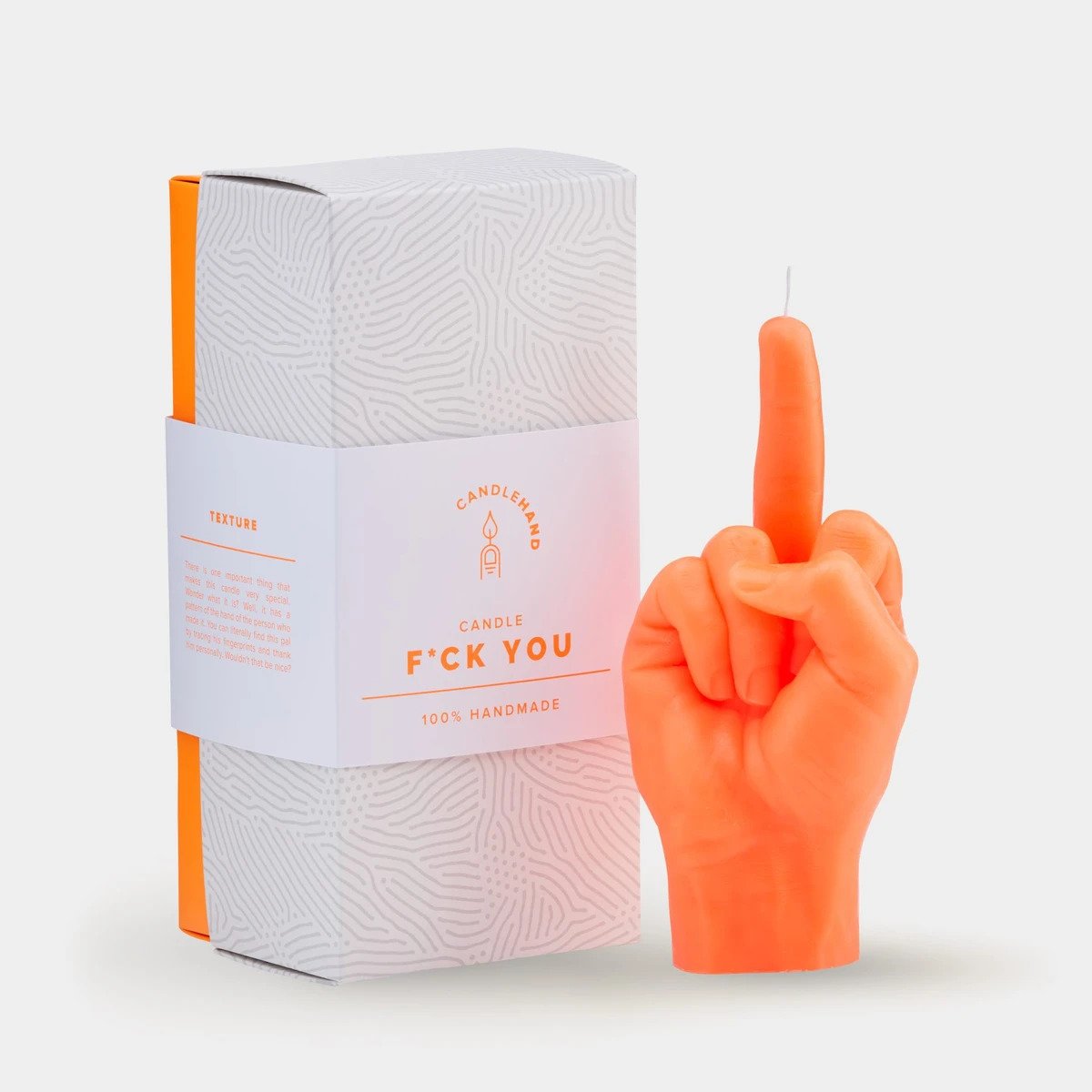 Candle Hand - F*ck you - Neon Orange - 3