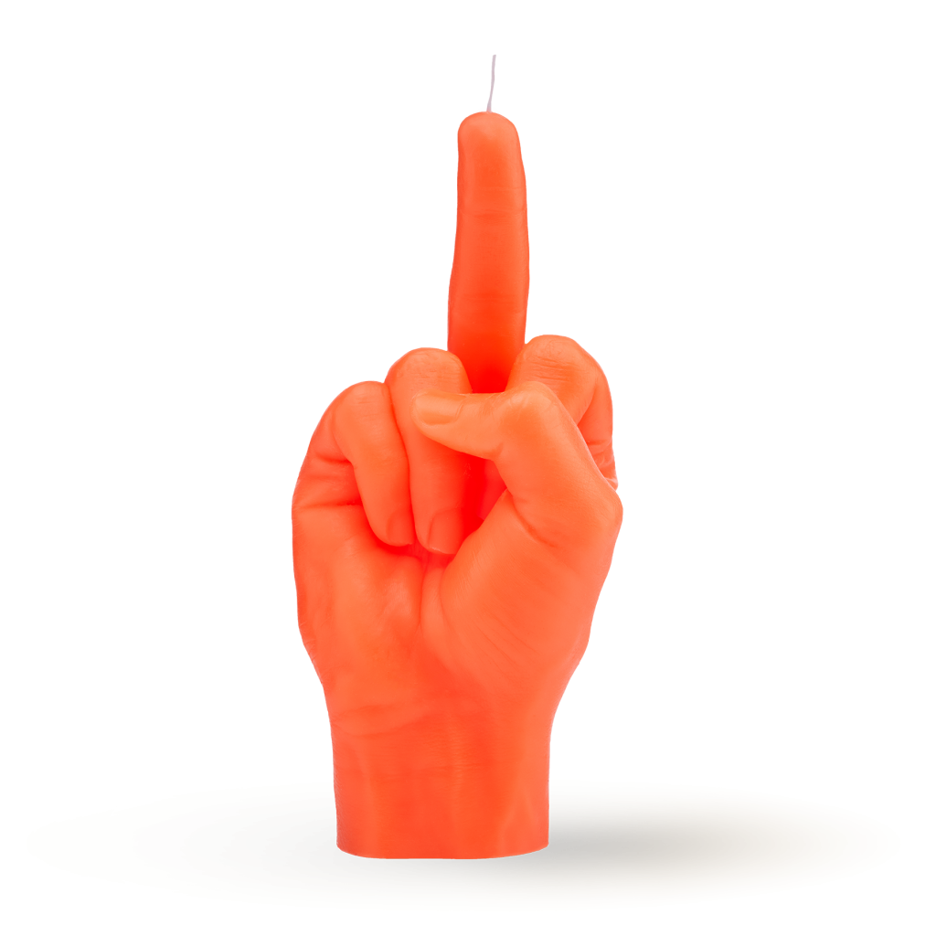 Candle Hand - F*ck you - Neon Orange - 2