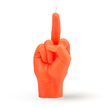 Candle Hand - F*ck you - Neon Orange
