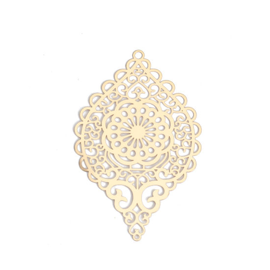 Charm Drop, Gold heart  filigree