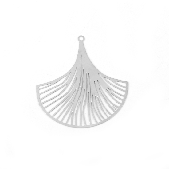 Berlock -  Ginko blad, silver filigree
