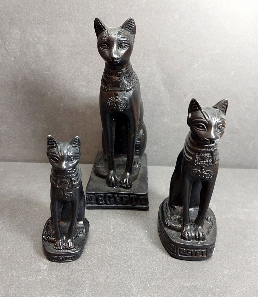 Svart Egyptisk Bast / Katt med bas - 3