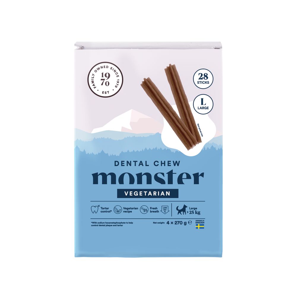 Monster Dental Chew Vegetarian Månadspack - 3