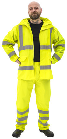 Regnjacka HI-VIS Gul KL3 EN20471 - 3