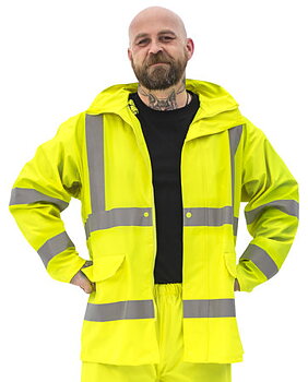 Regnjacka HI-VIS Gul KL3 EN20471