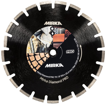 Skärhjul diamant 350x25,4mm MIRKA Asfalt