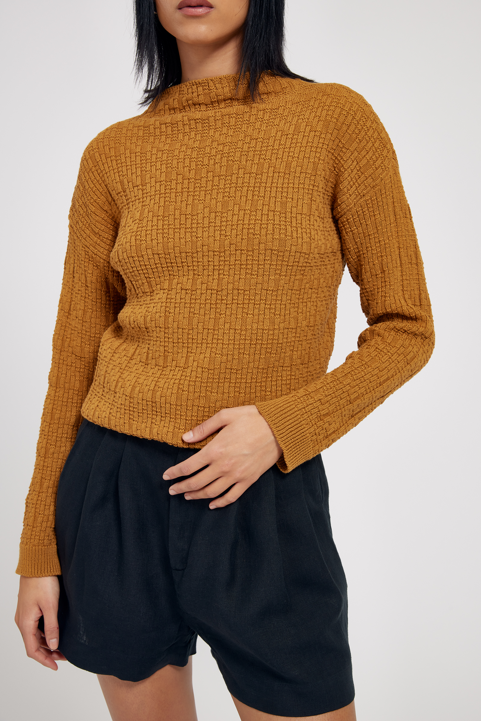 Structured knit sweater