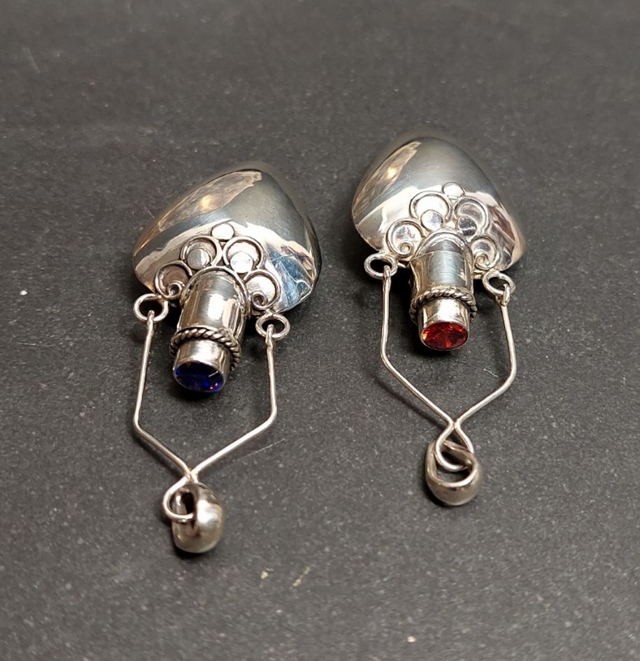  Sterling silver filigran Slät Parfym flaska hänge  från Bali
