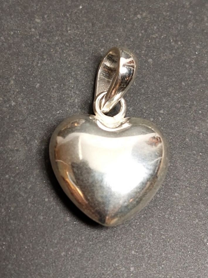  Sterling silver Slätt Hjärta Hänge