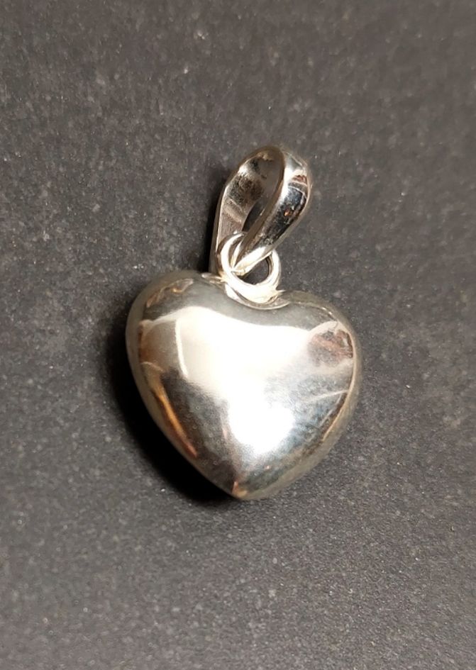  Sterling silver Slätt Hjärta Hänge - 2