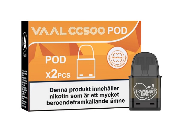 VAAL CC500 Pod - Strawberry Kiwi - 2 Pack