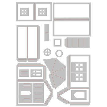 Sizzix  Tim Holtz PAPER VILLAGE 2 Thinlits Dies 