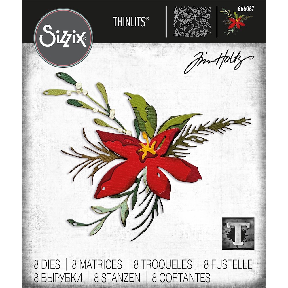 SizzixTim Holtz HOLIDAY BRUSHSTROKE 3 Thinlits Dies 