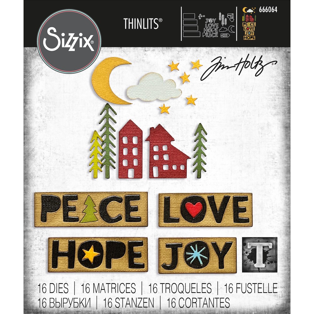 SizzixTim Holtz CHRISTMAS CUTOUTS Thinlits Dies