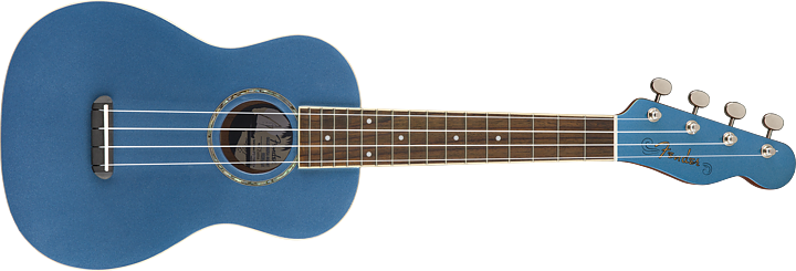 Fender Zuma Concert Ukulele, Lake Placid Blue