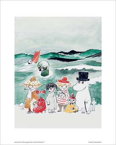 Mumin affisch Sjömonster,  24x30 cm - Mumin poster