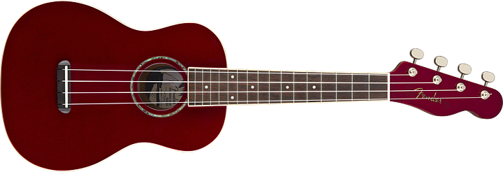 Fender Zuma Concert Ukulele, Candy Apple Red