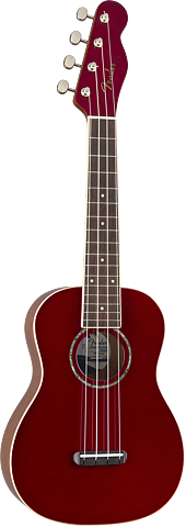 Fender Zuma Concert Ukulele, Candy Apple Red