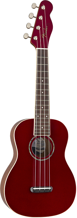 Fender Zuma Concert Ukulele, Candy Apple Red