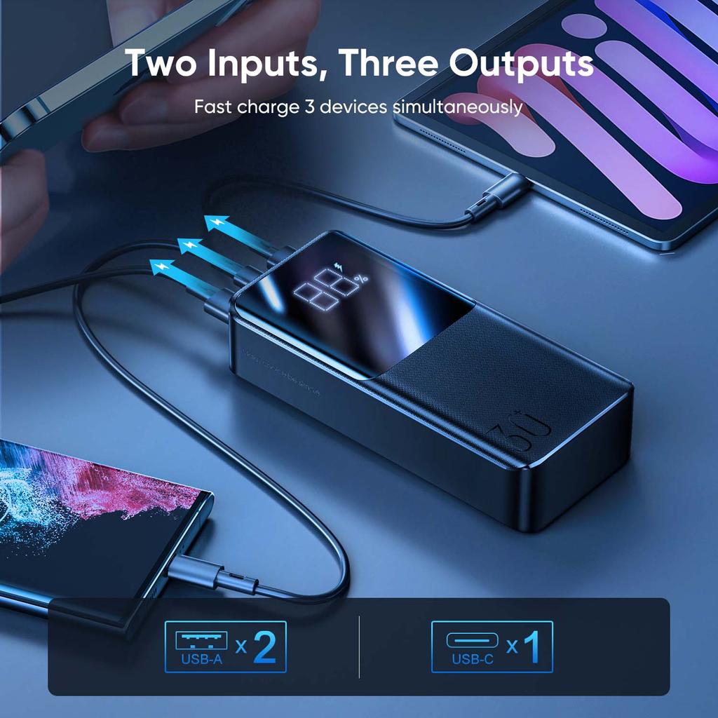 SiGN Super Charge LED Powerbank 30.000mAh, 22.5W - Svart - 8