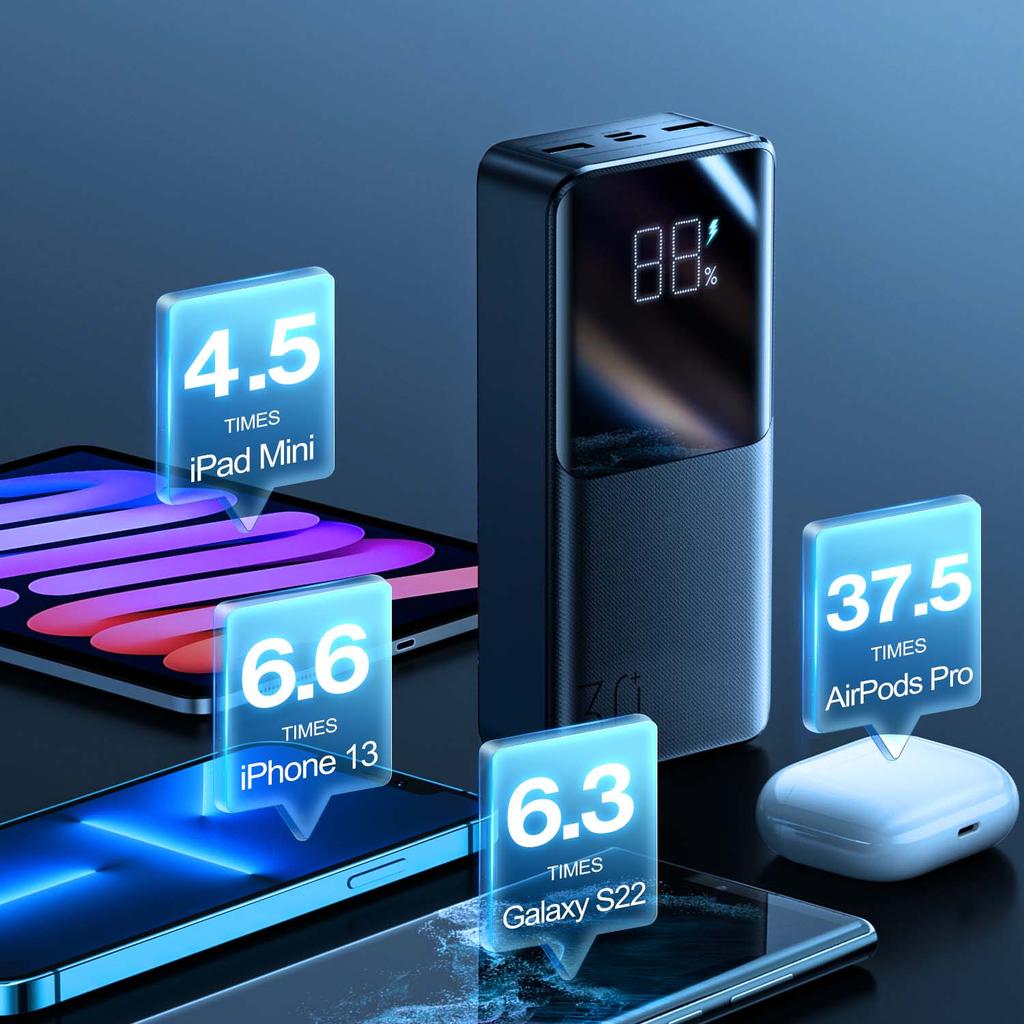 SiGN Super Charge LED Powerbank 30.000mAh, 22.5W - Svart - 7