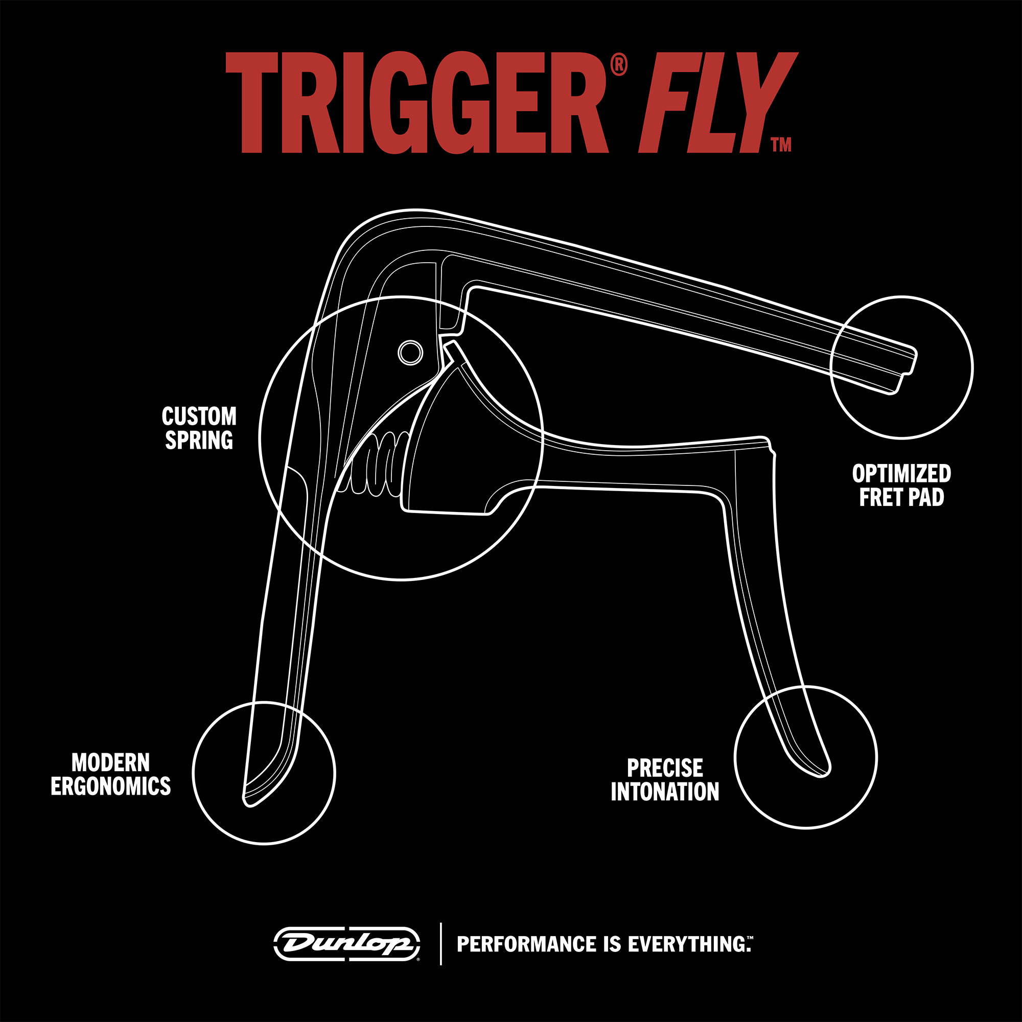 Dunlop 63CSC Trigger Fly Capo Välvd S Krom - 4