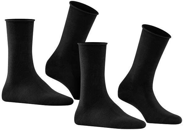 2-Pack Falke Happy Svart, Dam