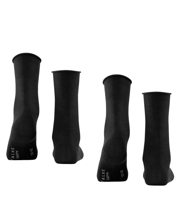 2-Pack Falke Happy Svart, Dam - 2