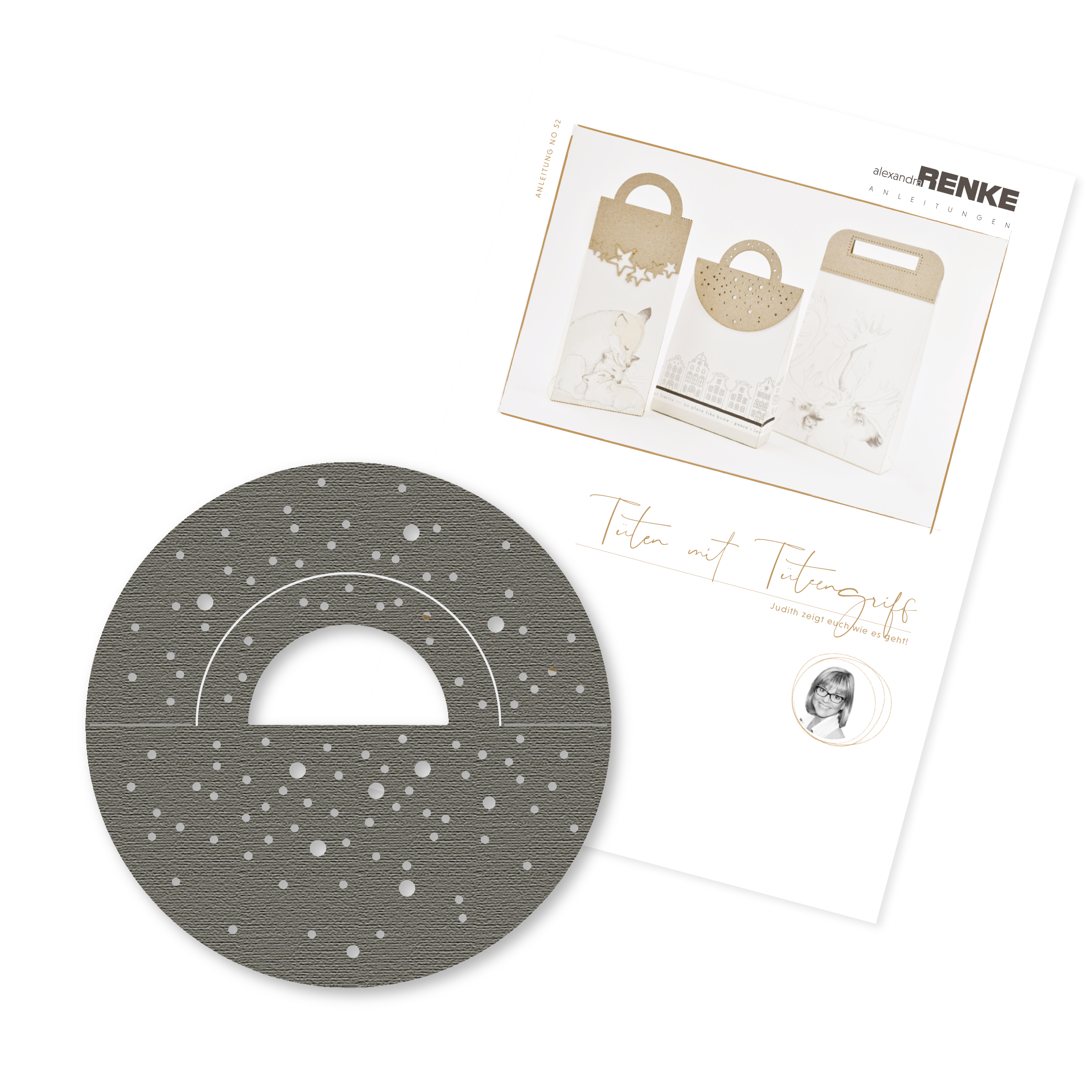 ALEXANDRA RENKE -Bundle 'Die Bag Handle Snow and instructions' EN