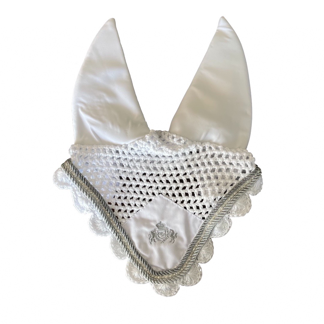Padded flyveil, white with bling