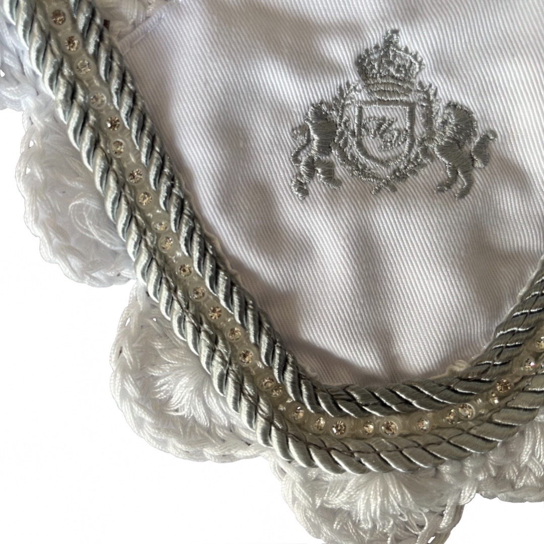 Padded flyveil, white with bling - 2