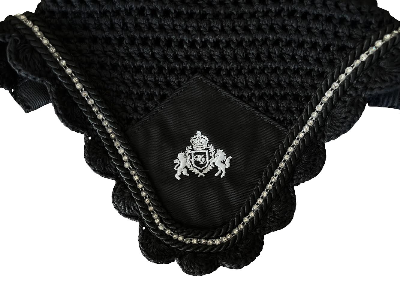 Capuz acolchoado, preto com brilhantes - 2