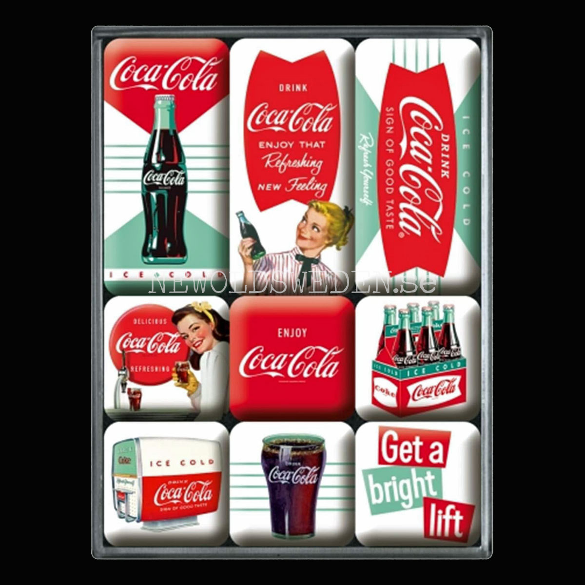 Coca-Cola MAGNET SET 7 x 9.3 x 2 cm Nostalgic Art - NA02