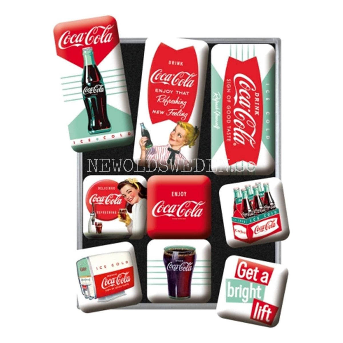 Coca-Cola MAGNET SET 7 x 9.3 x 2 cm Nostalgic Art - NA02 - 2