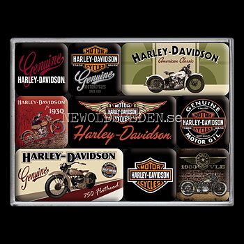 HARLEY DAVIDSON MAGNET SET 7 x 9.3 x 2 cm Nostalgic Art - NA02