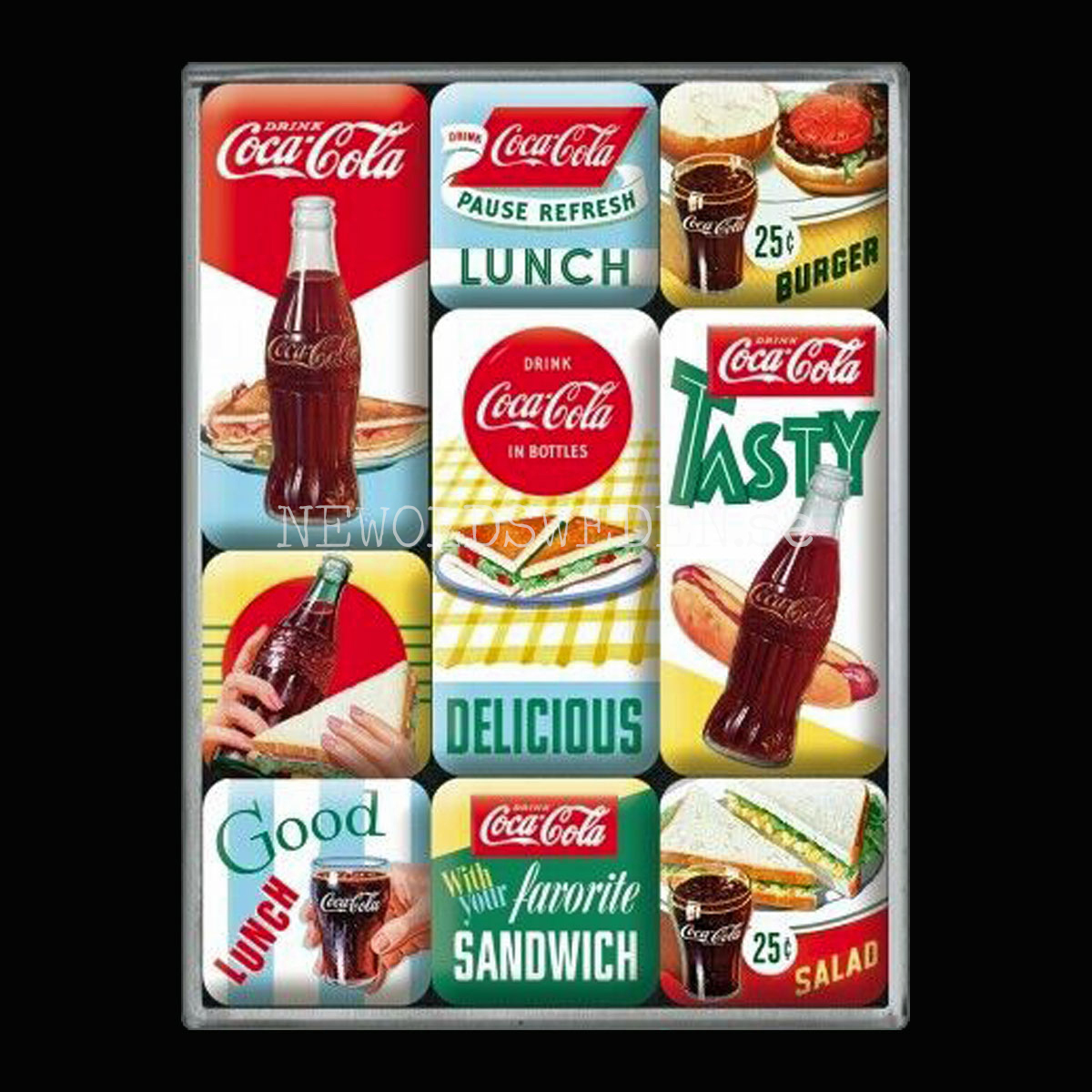 Coca-Cola MAGNET SET 7 x 9.3 x 2 cm Nostalgic Art - NA04