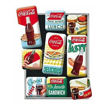 Coca-Cola MAGNET SET 7 x 9.3 x 2 cm Nostalgic Art - NA04