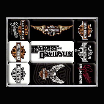 HARLEY DAVIDSON MAGNET SET 7 x 9.3 x 2 cm Nostalgic Art - NA02