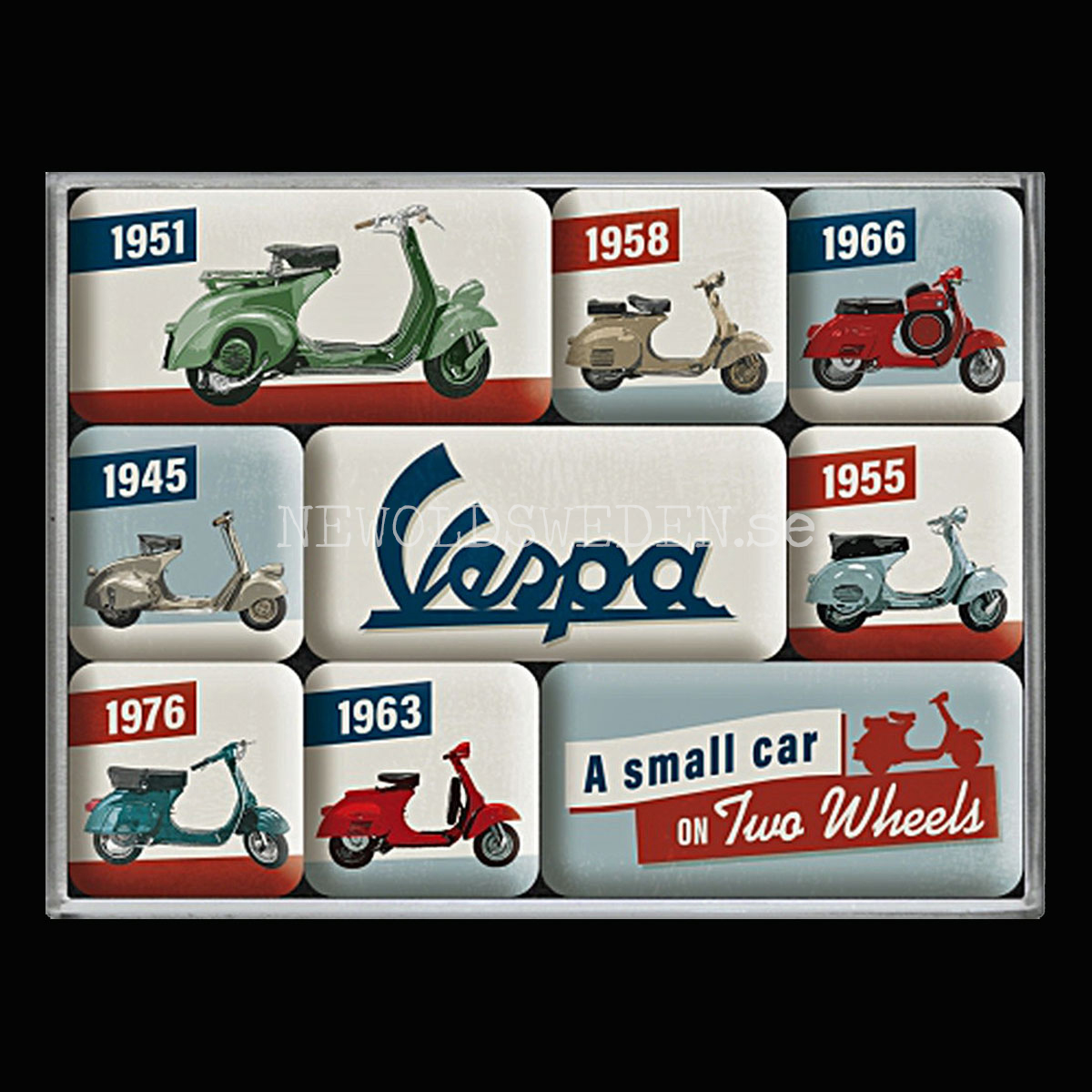 Vespa MAGNET SET 7 x 9.3 x 2 cm Nostalgic Art - NA04