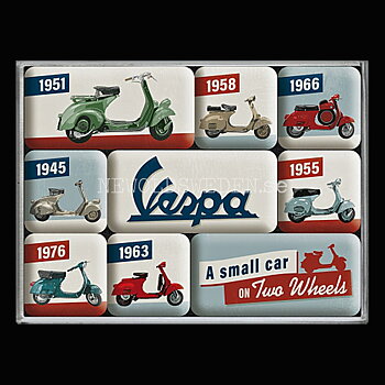 Vespa MAGNET SET 7 x 9.3 x 2 cm Nostalgic Art - NA04