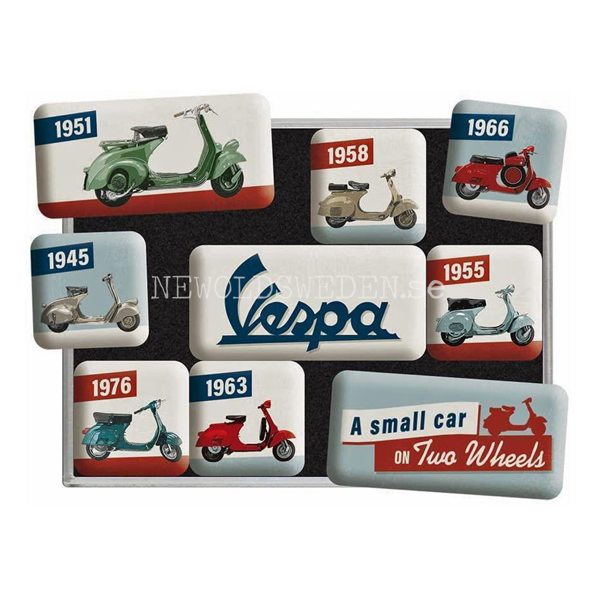 Vespa MAGNET SET 7 x 9.3 x 2 cm Nostalgic Art - NA04 - 3