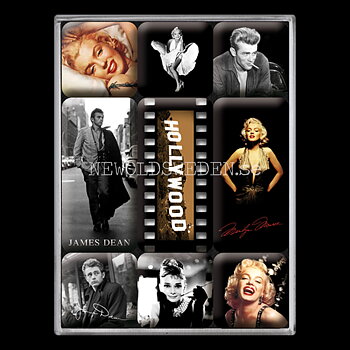 HOLLYWOOD MAGNET SET 7 x 9.3 x 2 cm Nostalgic Art - NA01