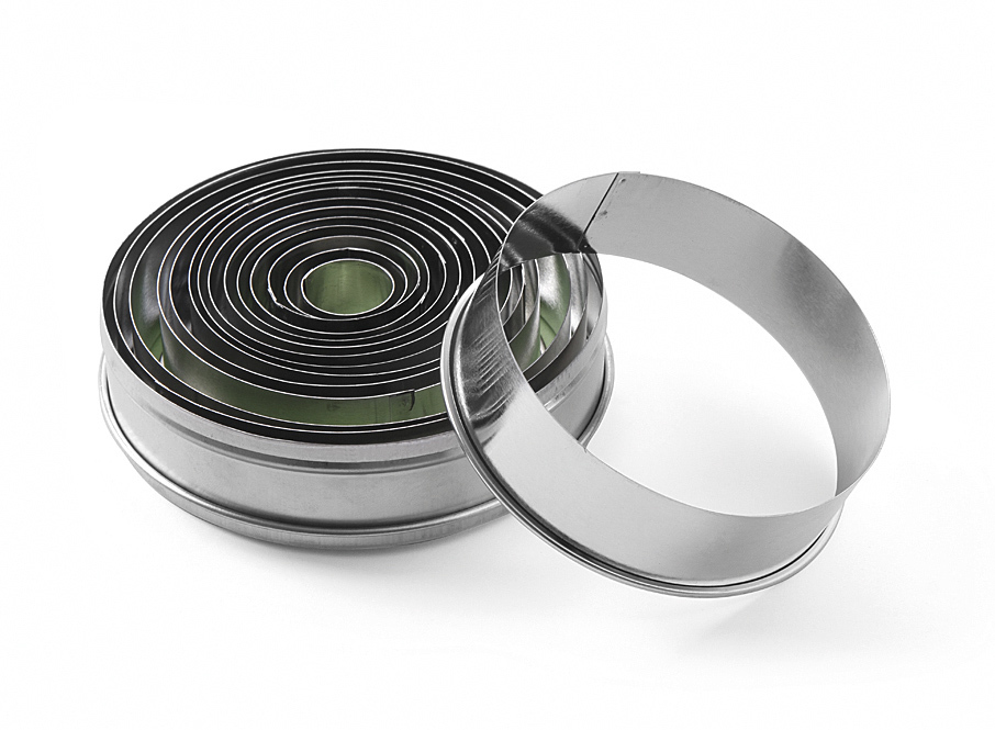 Baking ring stainless - Smooth edge - Set 14 parts