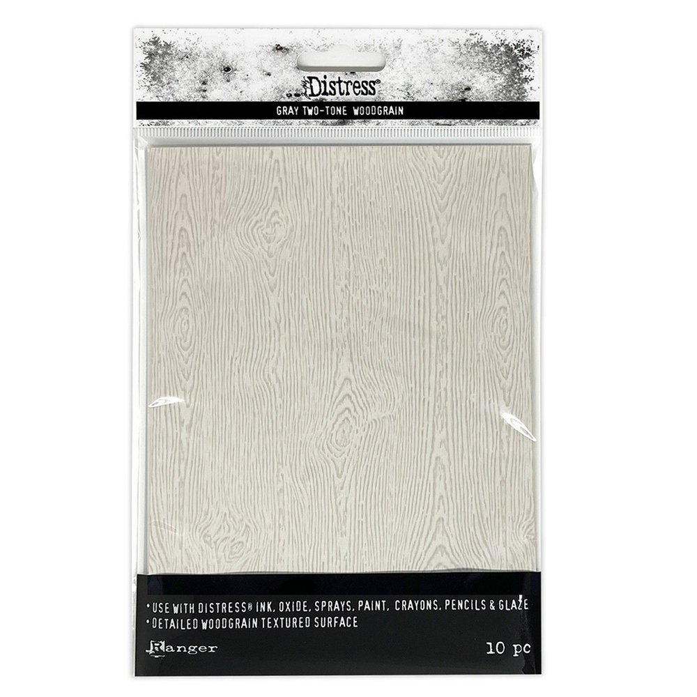  RANGER Tim Holtz LIGHT GRAY Distress Holiday Woodgrain Cardstock  