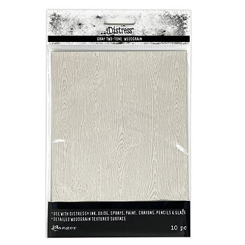  RANGER Tim Holtz LIGHT GRAY Distress Holiday Woodgrain Cardstock  