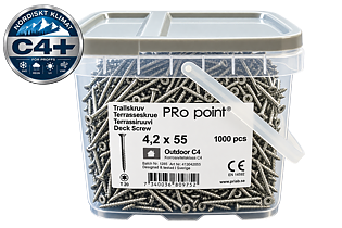 Trallskruv  utomhus C4 pro+  4,2 x 55  1000 styck 