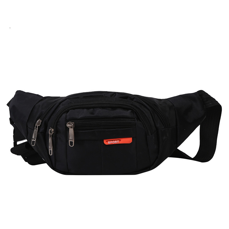 Waist Bag - Canvas Fabric Black