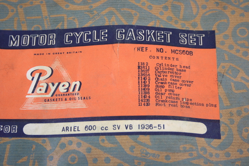 Dichtungssatz Ariel 600cc SV, VB 1936-51 NOS - 2