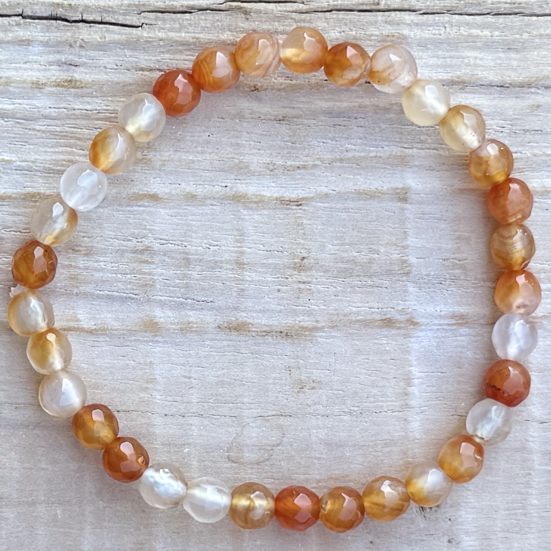 Armband 6mm Karneol Facett