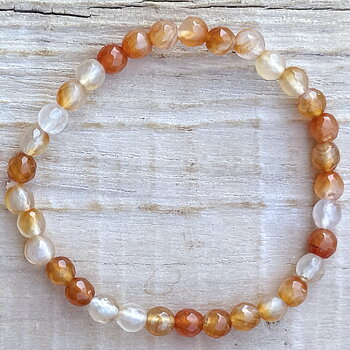 Armband 6mm Karneol Facett